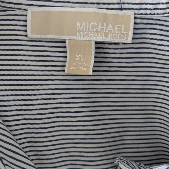 MICHAEL Michael Kors Striped Long Shirt with Tied Cuff - Picture 10 of 10